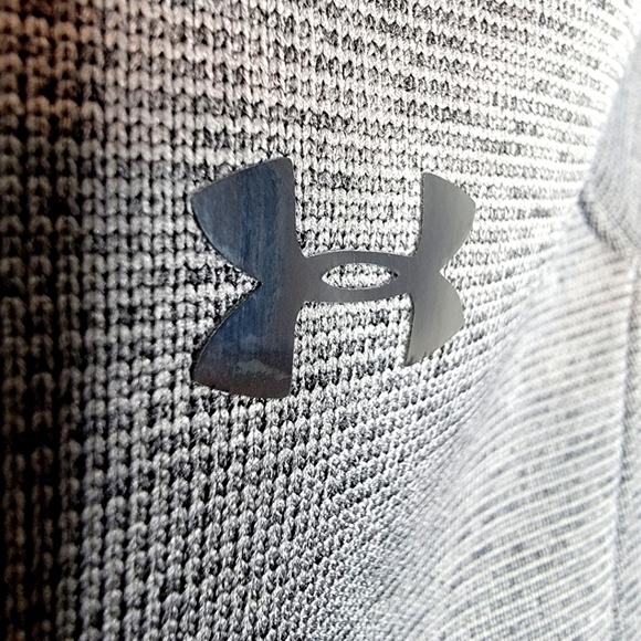 Under Armour men's m athletic performance gray heathered long sleeve zip jacket - Picture 6 of 16
